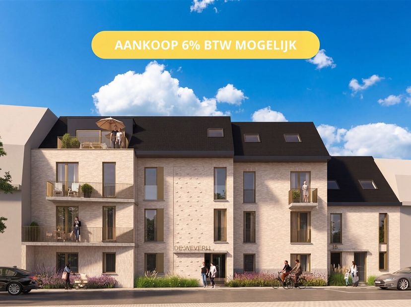 Welkom bij dit nieuwbouw project De Weverij dat past als een scharnier tussen het Felix Beernaertsplein en de Gentsesteenweg, de invalsweg naar het ce