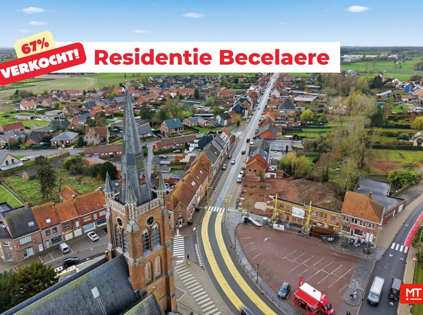 Welkom bij Residentie Becelaere<br />
<br />
Dit nieuwbouwproject op de markt van Beselare zal bestaan uit:<br />
<br />
	2 handelspanden<br />
	9 app