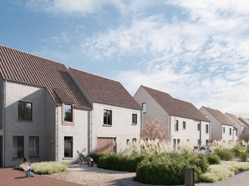 WONING 2: Klassevolle half-open bebouwing met een woonopp. van 197,55 m² + terras 22,80m² + Inpandige garage gelegen op een perceel van 7a42ca, met ee