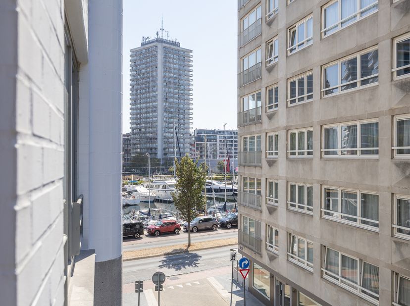<br />
	Deze studio&amp;nbsp;is gelegen in de Zuidstraat, een zeer centrale en toch rustige straat vlakbij de Visserskaai en het station.<br />
	Gelegen o