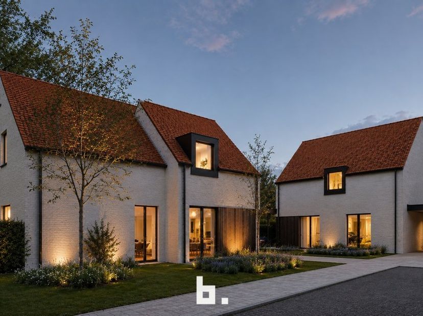 Prachtig nieuwbouwproject in Jabbeke. Dit stijlvolle woonproject bestaat uit 4 moderne halfopen bebouwingen en 4 open bebouwingen waar comfort, ruimte