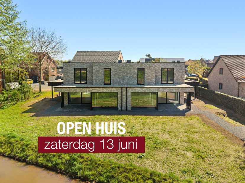 Open huis op zaterdag 13/06/2026 tussen 10u en 14u.<br />
In het rustige hart van Opitter, midden in het GrensPark Kempenbroek en aan de oever van de