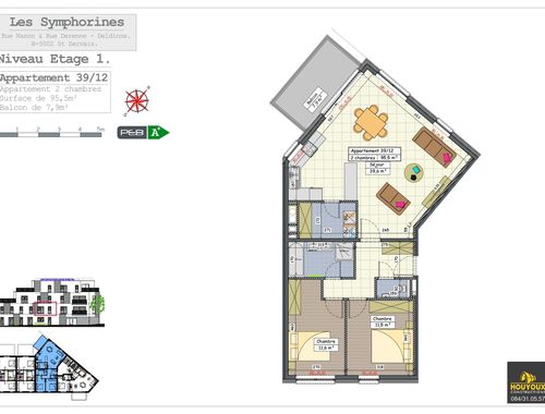                                         Appartement te koop in Saint-Servais, € 385.000
