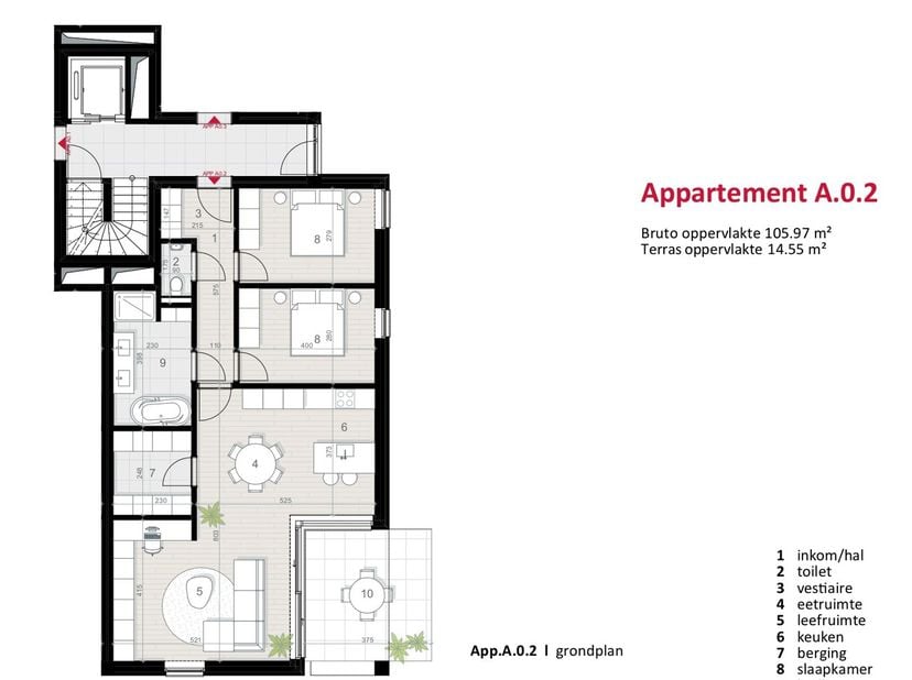 Appartement te koop in Bert Leysenlaan 21,
                    2490 Balen