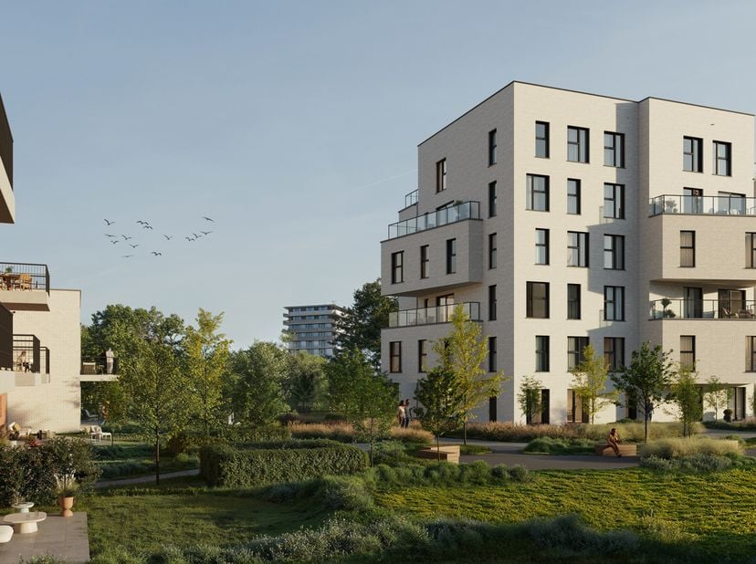 ANDERLECHT, in de wijk Biestebroeck, dicht bij tal van voorzieningen (station Brussel-Zuid, bus, tram, metro, Ring, Westland Shopping) in een groene e