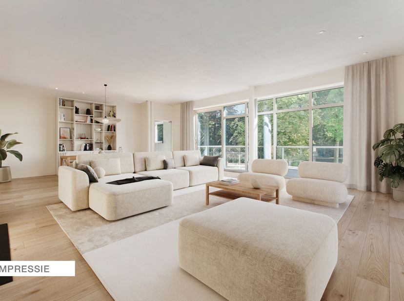 Ruim appartement van ca 208m² te koop in Residentie “De Dennen” – een oase van rust, luxe en natuur en gemak met een conciërge op het domein. Op de ee