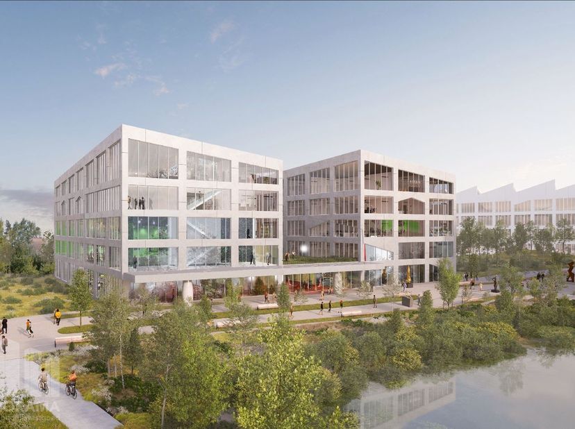 Uitstekend gelegen high-end&amp;nbsp;kantoorruimte te huur van 5.018 m², op slechts 1 km van de R0 en met een directe verbinding via de op- en afrit Mache