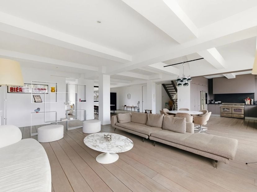 Dans le quartier Molière, à proximité d'un petit parc, découvrez ce magnifique loft en duplex d'une superficie totale de ± 240 m² bruts. Il se compose