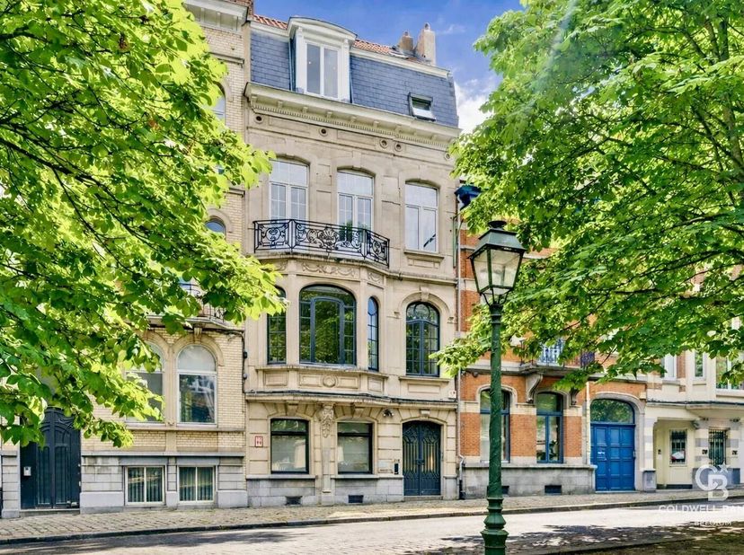 In een van de meest elegante lanen langs het Dudenpark onthult zich een karaktervol gebouw waarvan de charme onmiddellijk werkt. De gevel in natuurste