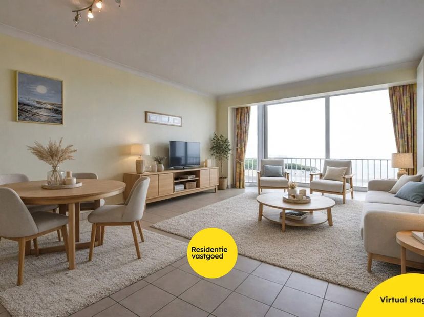 Dit ruim appartement op de begane grond op de zeedijk te Koksijde-Bad maakt deel uit van de Residentie Channel. Het appartement is voorzien van een le