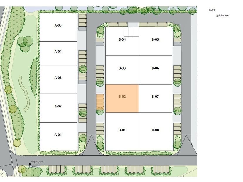 Nieuwbouw CASCO KMO Unit ca. 378m².<br />
De units met zicht op het kanaal zijn tevens voorzien van een kantoorvloer en grote raampartijen.  Ook in de
