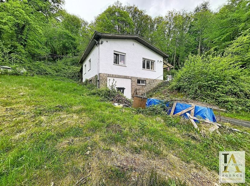 Deze te renoveren bungalow ligt in het kleine dorpje Ferrières en biedt een groot potentieel voor verbouwing. De bungalow ligt op het zuiden en heeft