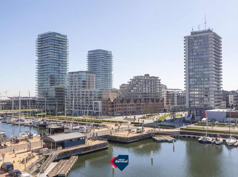 Bienvenue dans cet appartement prêt à emménager situé au 6e étage de la Résidence Mercator, offrant une vue magnifique sur le Mercator et le port d'Os