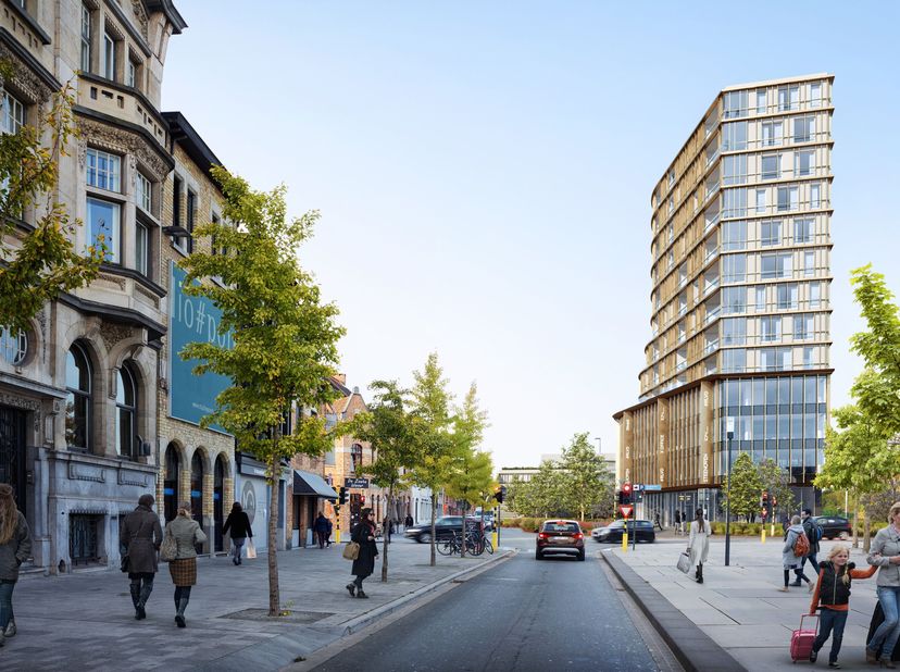 Kantoor vanaf ca. 140 m² tot ca. 900m² op hetzelfde verdiep in de eyecatcher 'Roulevard' te Roeselare.<br />
Centrale ligging in het centrum van Roese