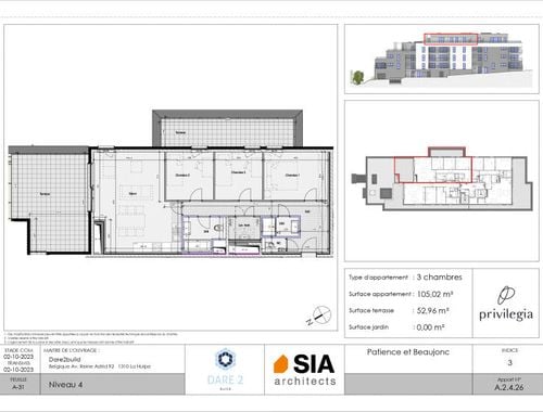                                         Penthouse te koop in Glain, € 365.666
