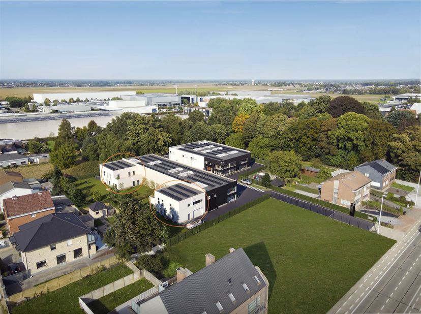 In het KMO park Business Park Kardinaal  te Kortenberg worden er 2 conciërgewoningen gekoppeld aan telkens een KMO unit te koop gesteld.<br />
Ideaal