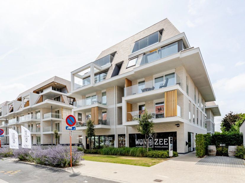 appartement met twee slaapkamers op de eerste verdieping van het prestigieuze nieuwbouwproject Sailor's Park 4 - Villa Linnet. Indeling: Inkomhal, gas