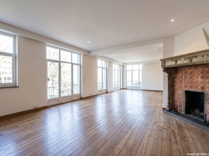 SINT-PIETERS-WOLUWE, op een steenworp afstand van het Woluwe Park, prachtig en ruim APPARTEMENT (2 slaapkamers/1 bureau/1 badkamer) van ±211 m² met te