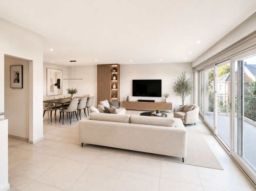 Prachtig appartement met 3 slaapkamers en 2 badkamers in het hartje van Pittem met een oppervlakte van 149 m².<br />
Met zonneterras vooraan met mooi