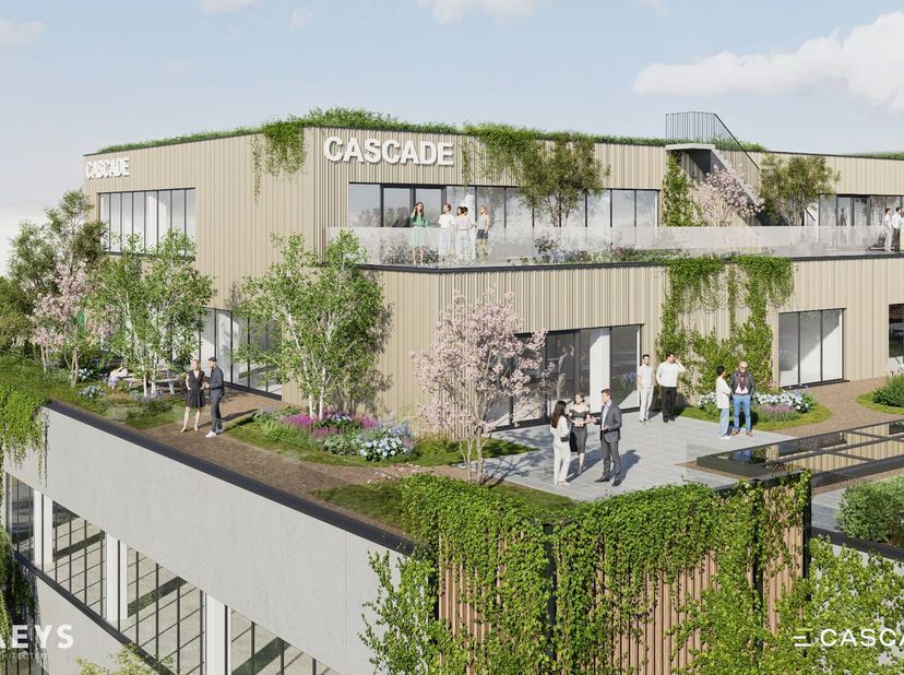 In project "Cascade" is een kantoor beschikbaar van ca. 382 m² op topligging in Roeselare.<br />
Deze kantoorruimte is uitbreidbaar tot ca. 728 of ca.