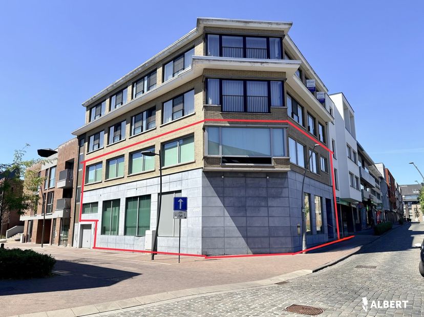 Op het marktplein bevindt zich dit uitzonderlijke en lichtrijke voormalig bankkantoor, met een indrukwekkende bewoonbare oppervlakte van 497 m², verde