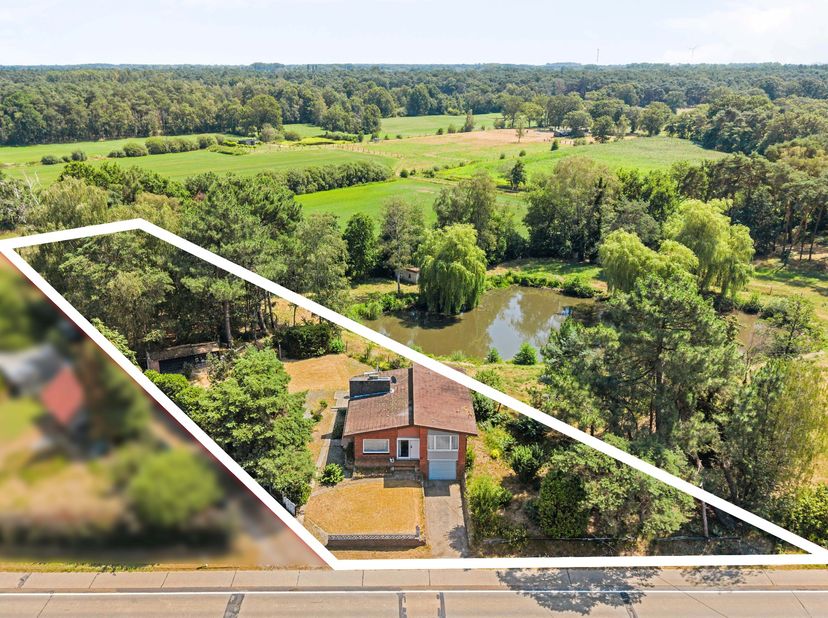 Te renoveren woning op een ruim perceel van 1.828 m² in een groene omgeving te Balen. Deze compacte gezinswoning beschikt over een inkomhal, leefruimt