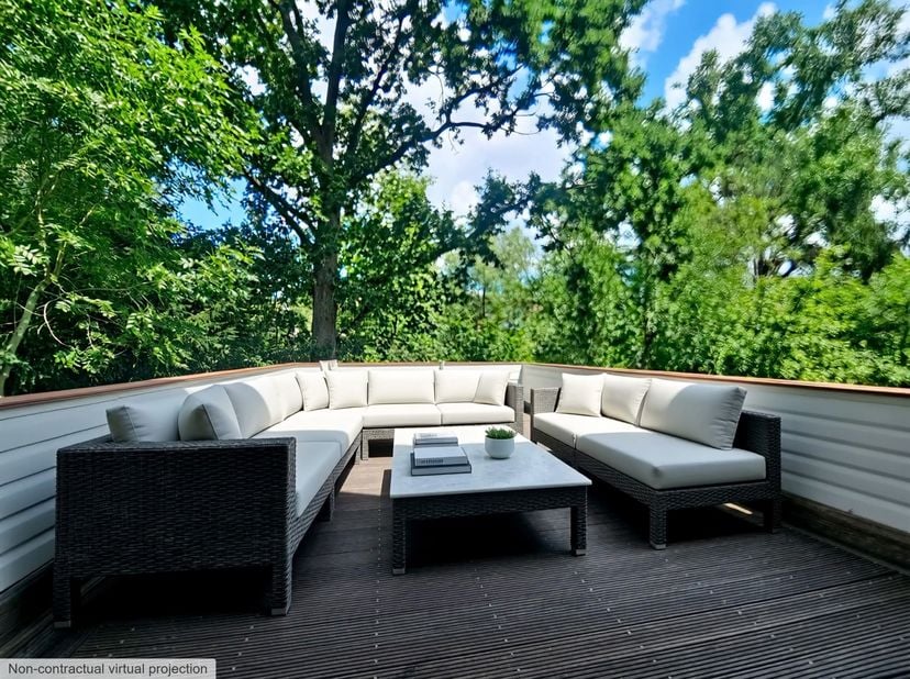 Uccle/Chée de Saint-Job/Lycée Français. Magnifique appartement penthouse d'environ 250m². Niché dans une superbe réserve naturelle de +/- 27ares avec