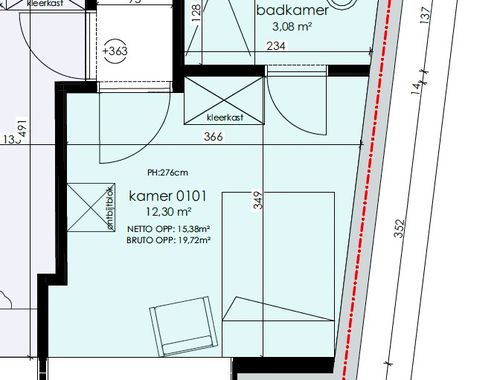                                         Studio met slaaphoek te huur in Mechelen, € 760

