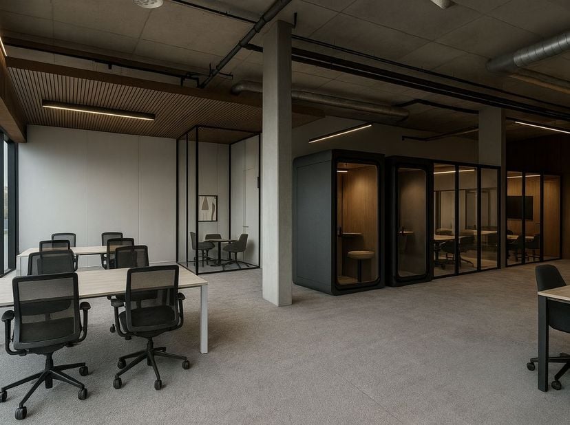 High-end kantoorruimtes op toplocatie in Kortrijk te huur. Gelegen op Evolis 80, op een strategisch punt vlakbij de E17 en de R8, biedt dit gebouw een
