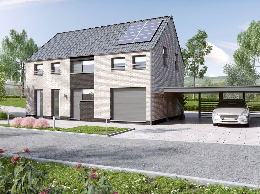 " VILLA 4 FAÇADES PEB A+ HAUTE PERFORMANCE ÉNERGÉTIQUE &amp;amp; QUALITÉ TRADITIONNELLE <br />
Découvrez ce projet de villa 4 façades à l’architecture soi