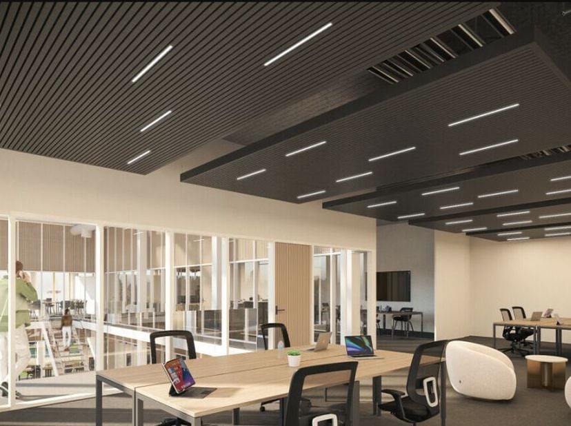 Bedrijfsgebouw Turnhout: Kantoren en magazijn (786 m²) op historische site nabij E34. Gasloos en duurzaam.<br />
<br />
--------<br />
opsplitsbaar<br
