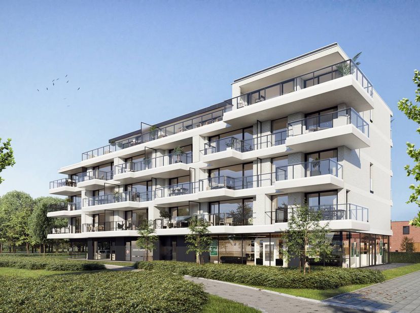 Casco commerciële ruimte op hoekligging van ca. 122 m² gelegen in residentie Alfred Nobel I te Roeselare/Hooglede.<br />
<br />
De handelsruimte maakt