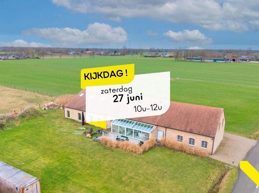 KIJKDAG - zaterdag 27 juni, vrijblijvend welkom tussen 10u en 12u.<br />
Zeer ruime (677 m²) karaktervolle woning met mogelijkheid tot dubbel gebruik.
