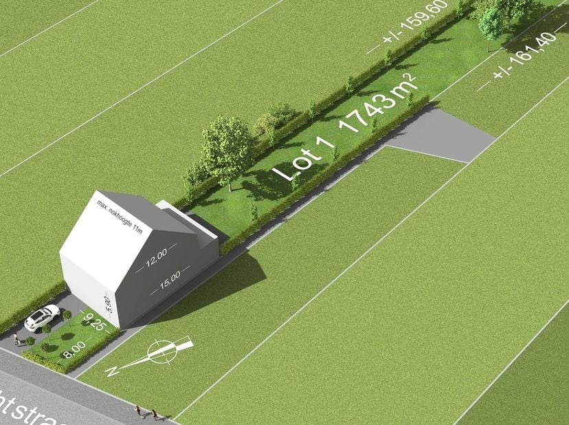 Deze rustig gelegen Z-gerichte bouwgrond voor een open bebouwing, gelegen in het landelijke Rotselaar, heeft een oppervlakte van 17are 43ca met een st