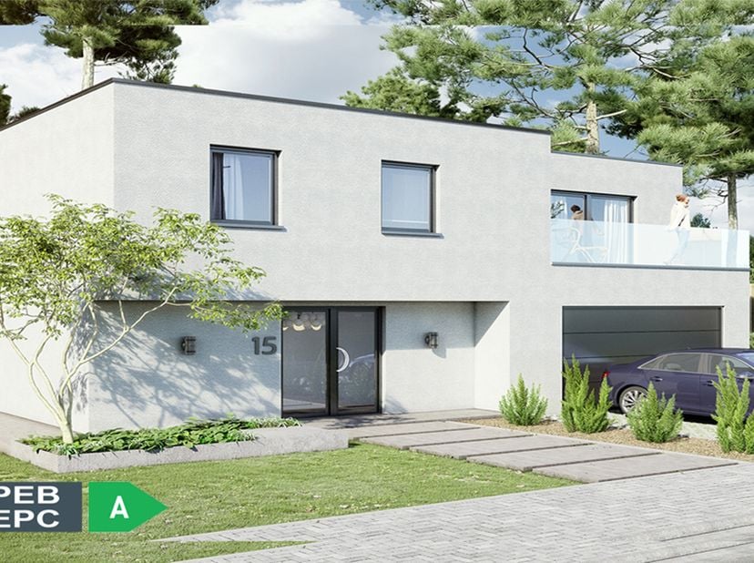 LUXUEUZE MODERNE VILLA  – E-Peil A+<br />
HOGE ENERGIEPRESTATIES &amp;amp; TRADITIONELE KWALITEIT<br />
Ontdek dit project : een moderne 4-gevel woning me