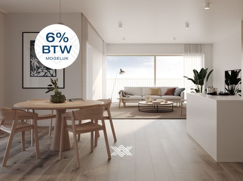 Dit drieslaapkamer appartement van 130 m² ligt op het eerste verdiep van residentie Oeverpoort en beschikt over een inkomhal met plaats voor een vesti