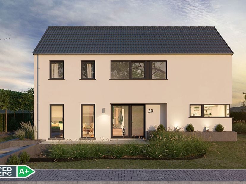 "VILLA 4 FAÇADES PEB A+ HAUTE PERFORMANCE ÉNERGÉTIQUE &amp;amp; QUALITÉ TRADITIONNELLE<br />
Découvrez ce projet de villa 4 façades à l’architecture soign