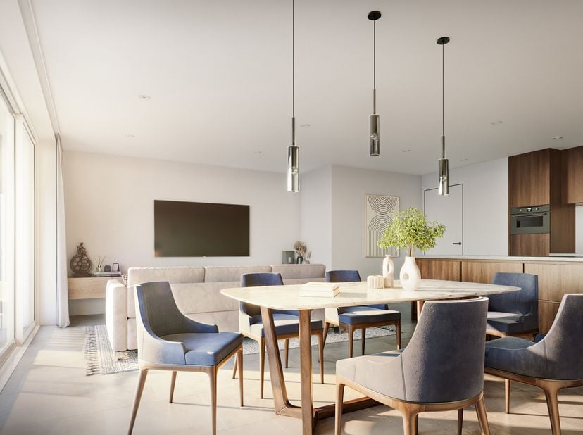 Op een uitstekende ligging, vlakbij station, winkels en het groene De Gavers, vindt u dit hoogwaardige appartement met een moderne en lichte architect