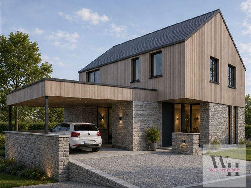 Te koop in Presgaux, bouwgrond van 21 are, bouwvergunning toegekend op 04 maart 2024, voor het project van architectenbureau FABRIK voor een huis met