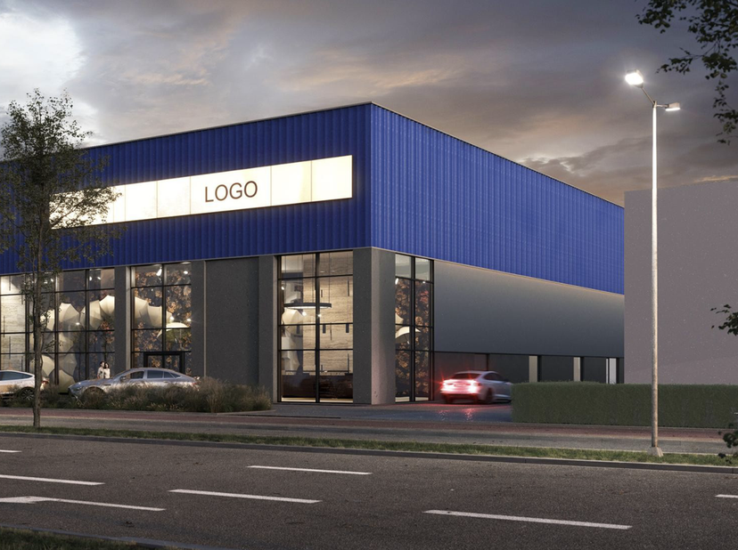 Ce showroom commercial neuf de haute qualité bénéficie d’une excellente visibilité le long de la Noorderlaan (N180), l’un des principaux axes d’accès