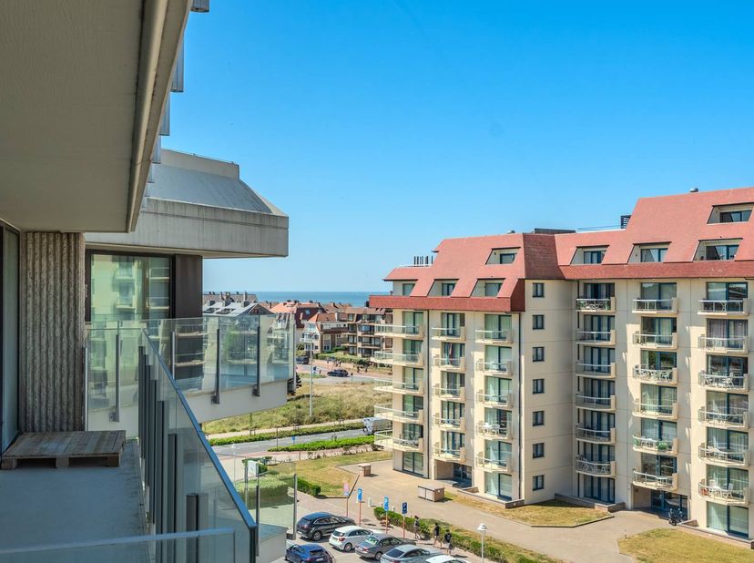 Ruim appartement met 1 slaapkamer te koop te Nieuwpoort, Franslaan 172. Het appartement bevindt zich op de zesde verdieping van de goed onderhouden Re