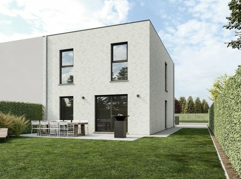 Energiezuinige nieuwbouwwoning met 3 slpks op een perceel van 4a 89ca, rustig gelegen in een residentiële woonwijk, met een vlotte verbinding naar oml