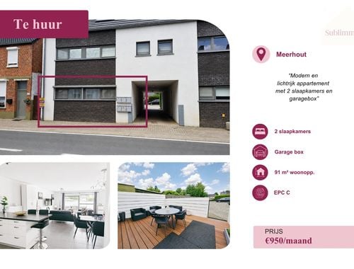                                         Appartement te huur in Meerhout, € 950
