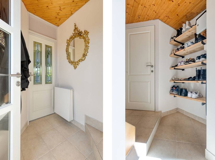 Deze halfopen gezinswoning met 3 slaapkamers en een bewoonbare oppervlakte van 123 m² is erg rustig gelegen, op het einde van een doodlopende straat.