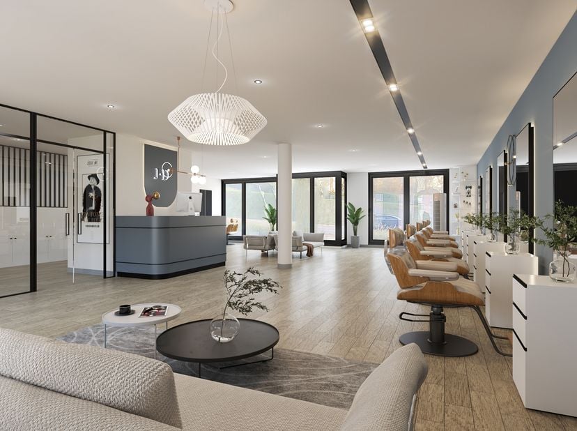 Handelsruimte te huur met een oppervlakte van 166 m2 gelegen in Haren (Brussel), net op de grens met Diegem, dichtbij de NAVO, Brussels Airport, de ri