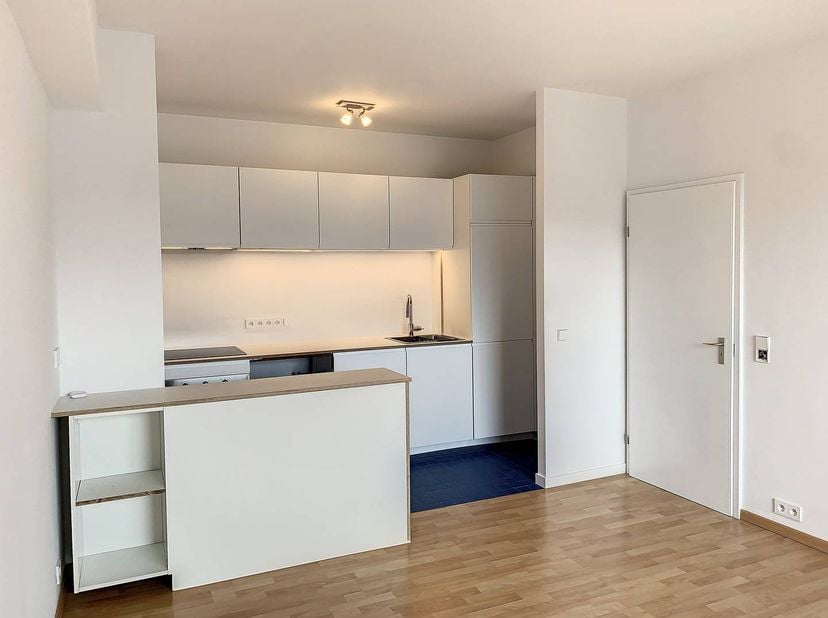 Place Loix, prachtig, zonnig en volledig gerenoveerd appartement van 59 m².<br />
<br />
Het appartement is als volgt ingedeeld:<br />
<br />
Een hal