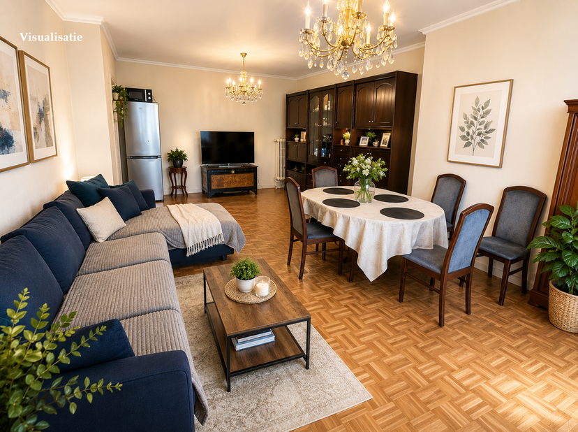 Appartement van ca. 97 m² met terras en 2 slaapkamers<br />
Lichtrijk appartement op de tweede verdieping met een bewoonbare oppervlakte van ca. 97 m²