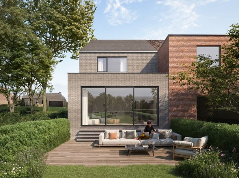 Deze energiezuinige gezellige halfopen woning op een perceel van 375m² te Vichte staat al volledig klaar in de ruwbouw, ook de ramen werden intussen g