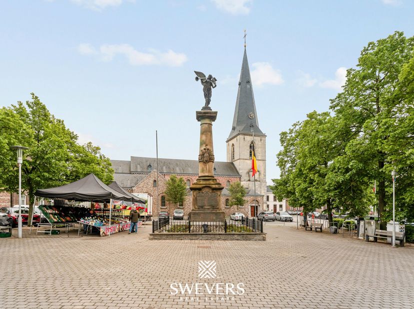 Voor meer info en fotos, surf naar www.swevers.be  Op een absolute toplocatie in het centrum van Borgloon, vinden we dit ruime handelspand met woonst.