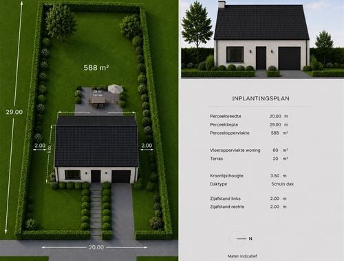                                         Terrain à vendre à De Klinge, € 60.000
